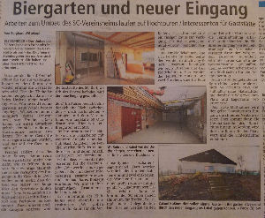 Umbauarbeiten der SCS-Gaststätte Umbauarbeiten der SCS-Gaststätte