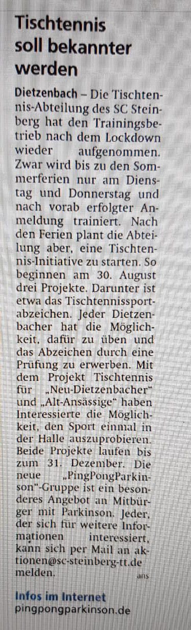 Tischtennis soll bekannter werden Tischtennis soll bekannter werden